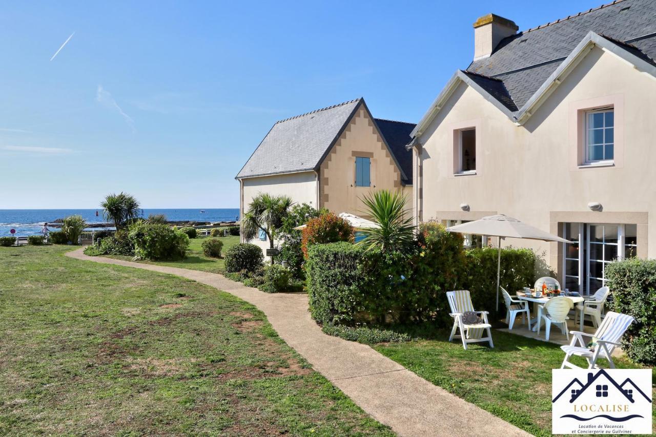 LocaLise au Guilvinec - A15 - Vue sur la mer la piscine et le jardin - Tout à pied, plages, port, centre, commerces, marché - Wifi inclus - Animaux bienvenus - Linge de lit inclus Esterno foto